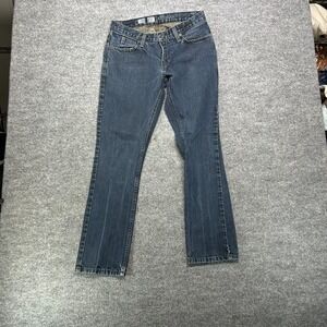 Free World Night Trains Jeans Men's Dark Blue Wash Denim Pockets Zip Fly - 29X30